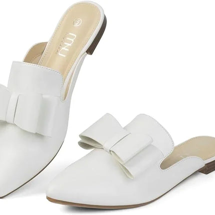 Samilor Women's Suede Leather Slip-On Mules Comfortable woman shoes slippers women mule half shoes for ladies 2025 spring trend