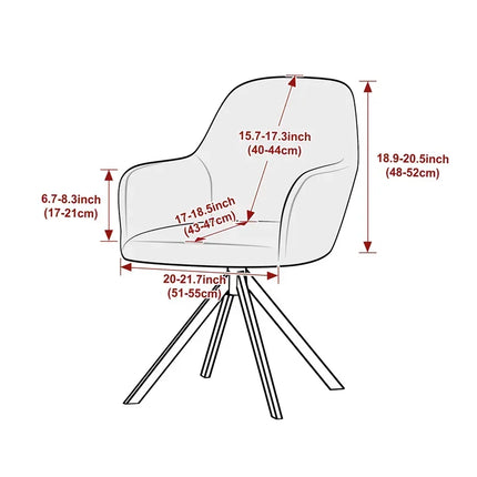 1/2/4/6pcs Elastic High Arm Dining Chair Covers Jacquard Office Chair Cover .