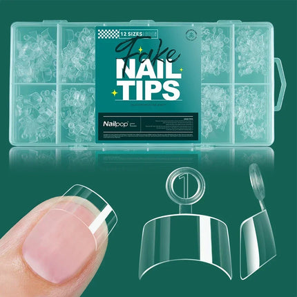 NAILPOP Soft Gel Nail Tips 600PCS Pre-Buff Full Cover