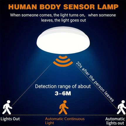 Led Ceiling Lamp With Motion Sensor 12W 24W Smart Home Lighting Led Ceiling Light Fixtures For Entrance Balcony Corridor 85-265V