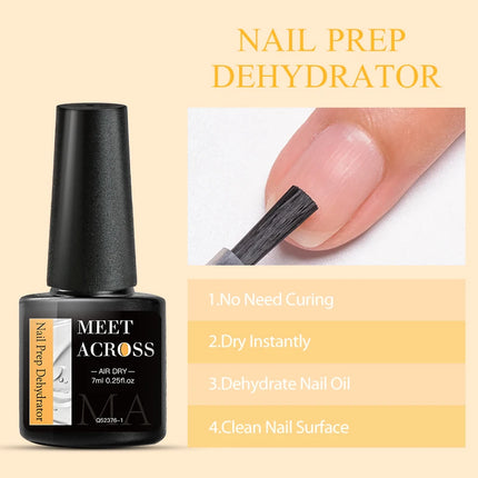 MEET ACROSS Sparkling Rose Pink Reflective Glitter Gel Nail Polish