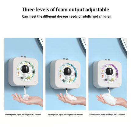 Smart Automatic Sensor Wall-Mounted Astronaut Soap Dispenser - Touchless Foam & Liquid Soap Dispenser For Bathroom Kitchen/Home