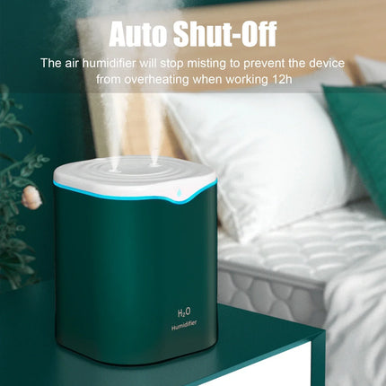 2L Double Spray Humidifiers with LED light Cool Mist Auto Shut-Off Humidifier Portable Desk Humidifiers for Bedroom Home Room