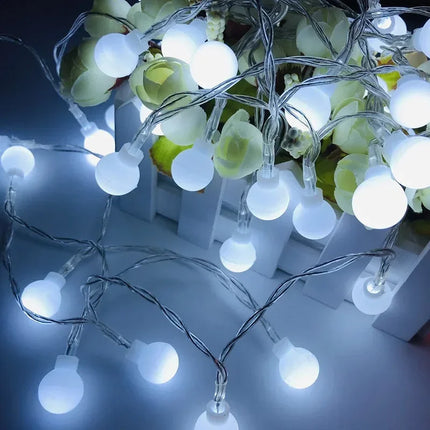 Fairy Lights Garland LED Ball String Lights Waterproof for Christmas