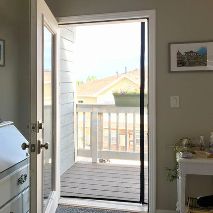 DTGJ Magnetic Door Screen,Black Side Door Magnetic Mosquito Net,Insect Proof Flight,Summer and Kitchen Indoor Invisible Net