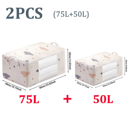 Quilt Clothes Big Capacity Storage Bag Quilt Bedding Storage Closet Organizer Wardrobe Organizer Blanket Sorting Bags Dust-proof