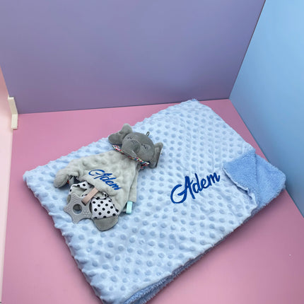 Personalized Baby Blanket Newborn Stroller Sleeping Dolls Custom Blanket With Name Soft Plush Soother Appease Towel Cover Gift