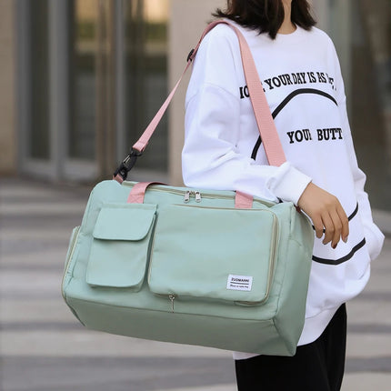 Carry On Travel Bag Large Capacity Weekender Overnight Duffle Bags with Shoe Compartment Sports Fitness Bags for Women