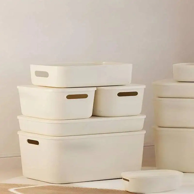 Ins Style Storage Box with Lid Dustproof Cosmetics Clothing Grocery