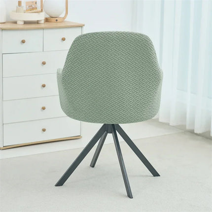 1/2/4/6pcs Elastic High Arm Dining Chair Covers Jacquard Office Chair Cover .