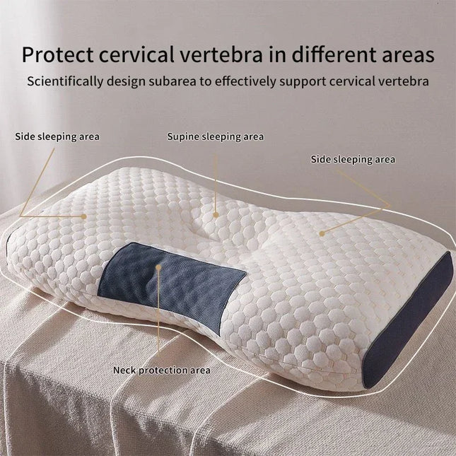 2Pcs Cervical Orthopedic Neck Pillow Help Sleep And Protect The Pillow Neck Household Fiber SPA Massage Pillow For Sleeping