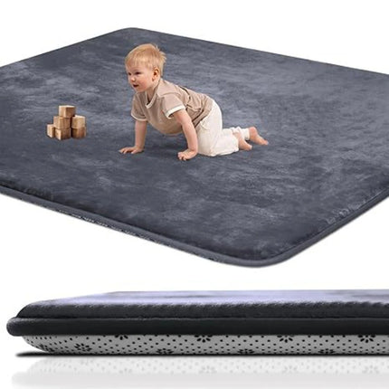 Solid Color Thickened Flannel Carpet - For Living Room Rug, Children's Crawling