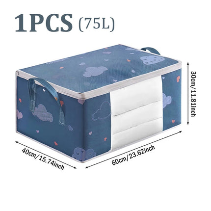 Quilt Clothes Big Capacity Storage Bag Quilt Bedding Storage Closet Organizer Wardrobe Organizer Blanket Sorting Bags Dust-proof