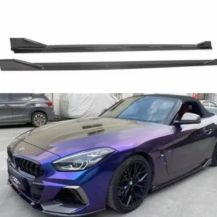 For BMW Z4 G29 2019 2020 2021 2022 2023 2024 Real Forged Carbon Fiber Side Skirts Aprons Extension Lip Body Kits