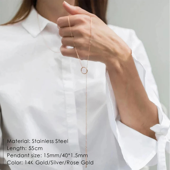 Necklace for Woman Personality Infinity Cross Pendant Gold Color Necklaces on Neck Women Jewelry