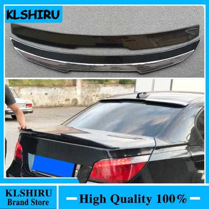 Glossy Black /Carbon Fiber Look Car Rear Trunk Spoiler Lip PSM Style Rear Wing Spoiler For BMW E60 M5 CONVERTIBLE 2004-2009