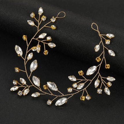 Flower rhinestone hair ornament Hair clip Handmade alloy rhinestone hair clip Bridal wedding hair ornament crystal hair ornament