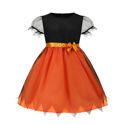 Pumpkin Costume Role Playing Girls Dress Carnival Party Halloween Cosplay Performance