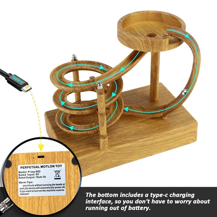 Perpetual Marble Machine Kinetic Art Motion Inertial Metal Automatic Creative Infinite Jumping