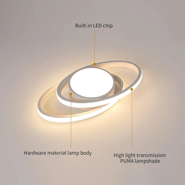 Modern LED Ceiling Light,39W 4385lm LED Ceiling Lamp for Bedroom Kitchen Living Room,Warm White 3000K 39CM