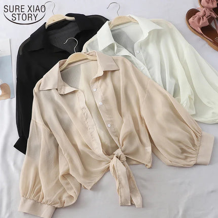 Cotton Blouse White Shirt Fashion Women Blusas Mujer De Moda OL Style Tops Casual Ladies Long Sleeve Shirts and Blouses 3496