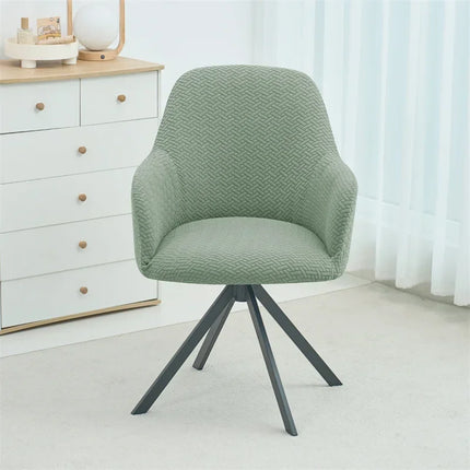 1/2/4/6pcs Elastic High Arm Dining Chair Covers Jacquard Office Chair Cover .