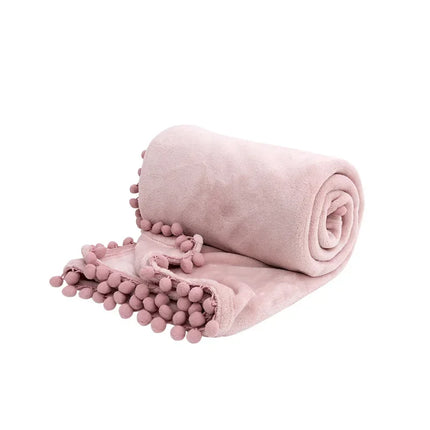 Blanket with Hair Ball, Super Soft Winter Warm Throw Blankets