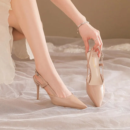 New Brand Plus Size 34-42 Women Heeled Sandals Retro Rome High Heels Shoes Women High Heel INS Leather Buckle Pumps Mules