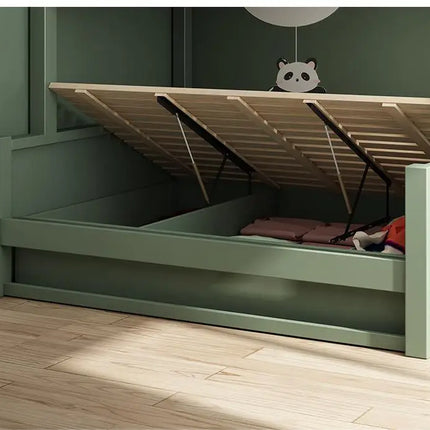 Bunk Beds Kids Bedroom Furniture Modern Toddler Storage Wooden Children's Bunk Bed with Slide