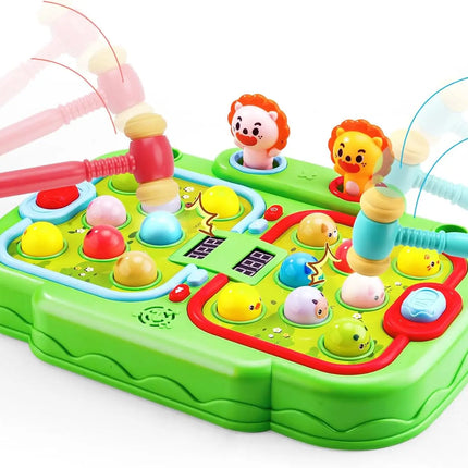 Hammer hamster game for toddlers, toys for boys and girls, interactive educational toys with sound and light for children