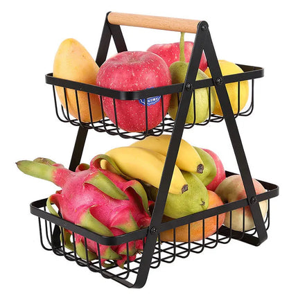 3 Tier Countertop Fruit Basket,Portable Fruit Bowle Basket Kitchen Organizer Storage & Dining Room Fruits Vegetable Bread Snacks