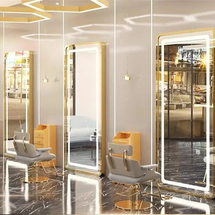 Barber Shop Mirror Hanging Wall LED Light mirror Luxury Household Mirrors Dressing Room Full-Length Mirror Net Red Mirror