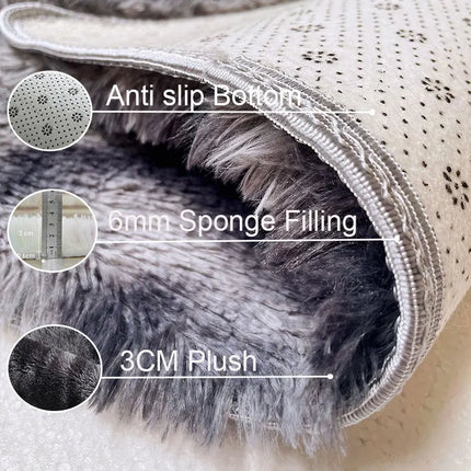 Gray Carpet for Living Room Plush Rug Bed Room Floor Fluffy Mats Anti-slip Home Decor Rugs Soft