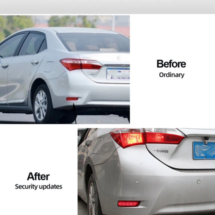 2Pcs LED Rear Bumper Reflector Lamp Driving Warning Light Brake Stop Light Turn Signal Light For Toyota Corolla Altis 2014-2018