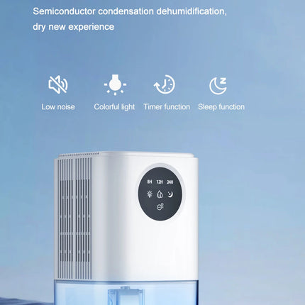 Small Dehumidifier Home Air Dyer Large Capacity Indoor Moisture Remover Bedroom Office Silent Air Purification 1.7L Dehumidifier