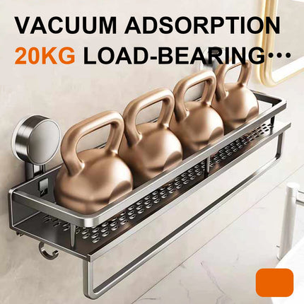 Suction Cup Bathroom Rack Bathroom Shelf Toilet Space Aluminum No Drill Hanging Rack Bathroom
