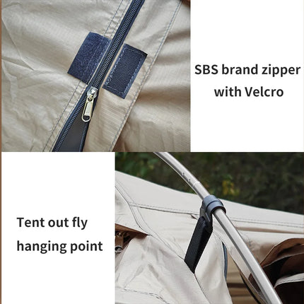 Fireproof 2 Person Winter Tent Hot Tent Waterproof Tunnel Dome Tent with Stove Jack and Snow Skirt for Camping Hiking 4 Season