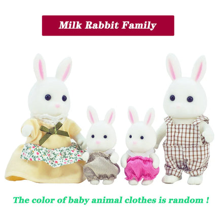 Doll Rabbit Sheep Cat Animal Minitature Furniture Set Pretend Play Simulation Doll House Toy Gift