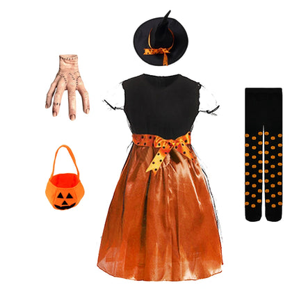 Girls Princess Pageant Dress Children Vampire Performance Elegant Clothes