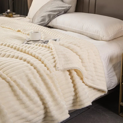 Milk Velvet Bed Blanket, Children, Adults, Warm Winter, Solid Color Durable, Sofa,