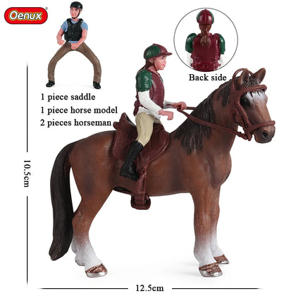 Farm Horse Race Model Action Figures DIY Equestrianism Horseman Animals