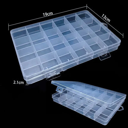 8 Style Transparent Plastic Storage Jewelry Box Compartment Adjustable Container Storage Boxes Beads Ring Earring Organizer Case