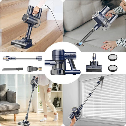 Vacuum Cleaner, 600W 23KPa Stick Vacuum, Free-Stand 6 in 1 Handheld Vacuum Cleaner