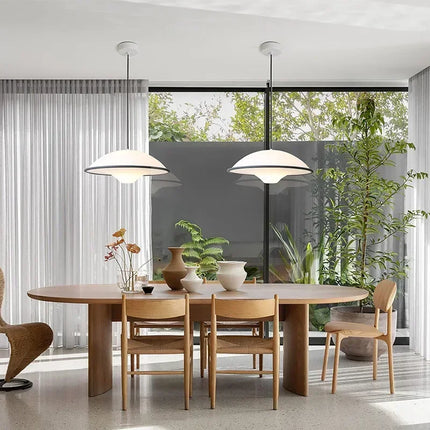 Denmark Black Side White Acrylic Pendant Lamp For Dining Room  Island Suspension Chandelier Hanging Light