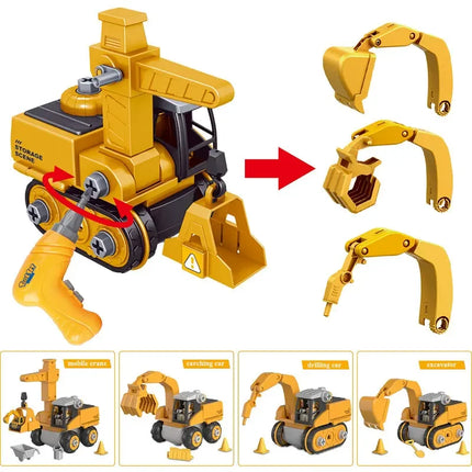 Kids Engineering Vehicle Electric Drill Tool Toys Match Children Educational