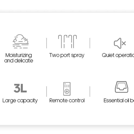 KINSCOTER 3L Air Humidifier Professional Large Capacity Home Humidifier Plant Mist Aroma Diffuser with Remote Control Timer