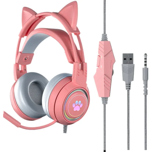 G25 Wired Gaming Headphones Noise Reduction Over-Ear Portable Audio Waterproof Plastic Material for Gaming Comfort