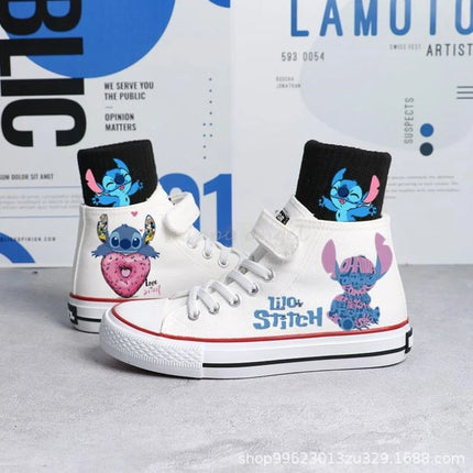 Lilo And Stitch Kids Canvas Sneakers Boys Fashion Anti-slip Breathable Sports Shoes