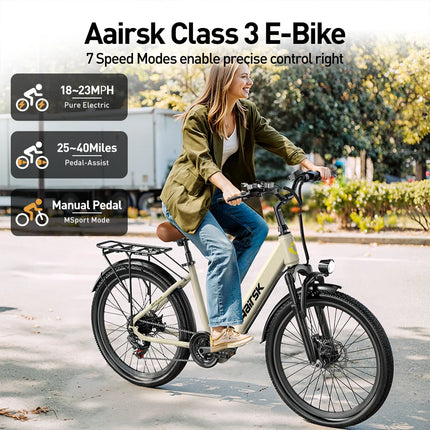 Ebike Step Through Electric Bikebike Pedal Assist Motor Two Seat Electric Bike 400W Motor 13AH Batter Ebike