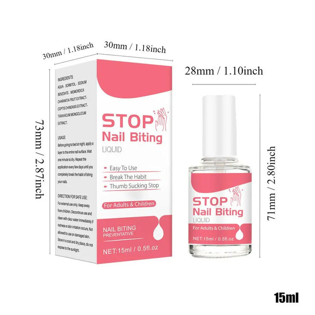 15ml Children Anti-biting Nails Bitter Nail Water No Bite Cuticle Not Nail Polish Biting Care Non-toxic Stop Eating Fingernails